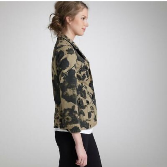 J.Crew Tan Black Blossom Camo Blazer - Picture 7 of 12